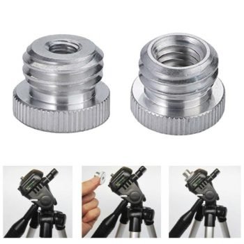 1/4'' Female to 5/8" Male 3/8 Female to 5/8 Male Screw Adapter for Camera Tripod