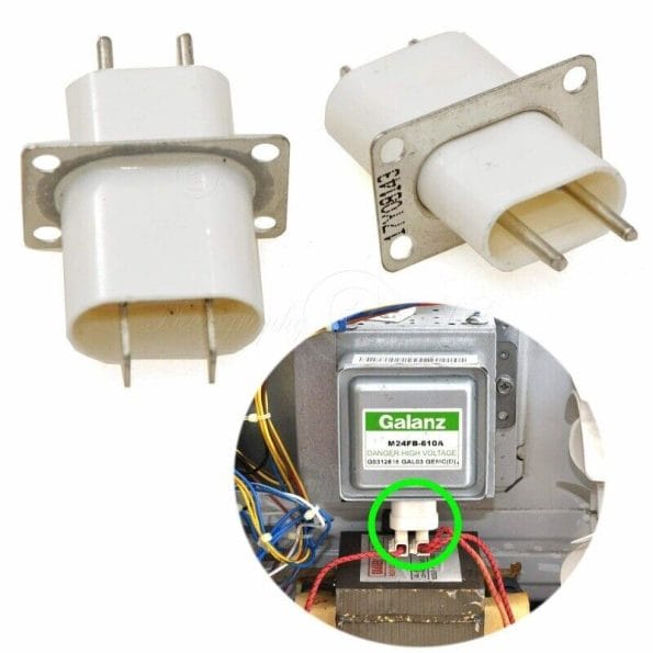 2x Universal Microwave Oven Magnetron Tube Pin Terminal For Galanz Midea Haier