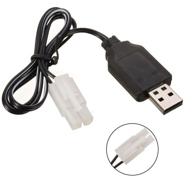 9.6V 200mA USB NiCd/NiMH Battery Charger Connector Cable for RC Car Boat Parts